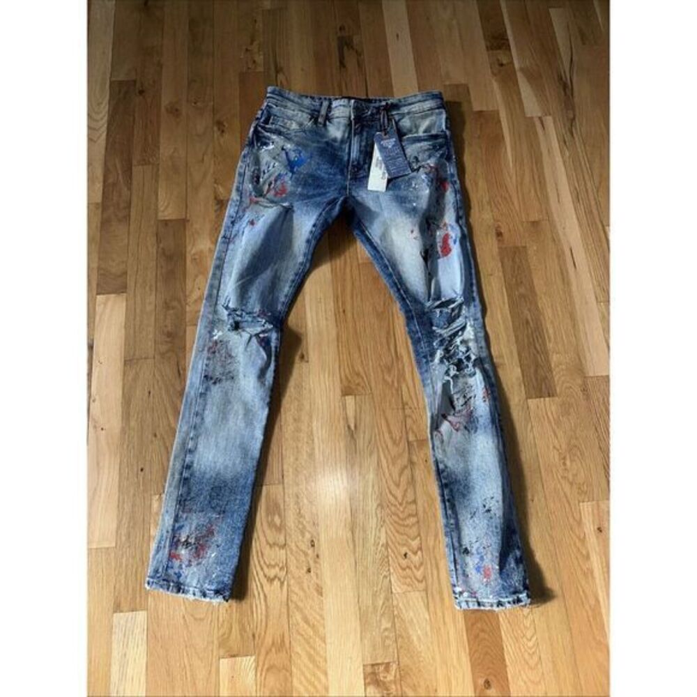 MENS JORDAN CRAIG PAINT RIP AND REPAIR JEANS legacy edition‎ Size 28/32 Sean